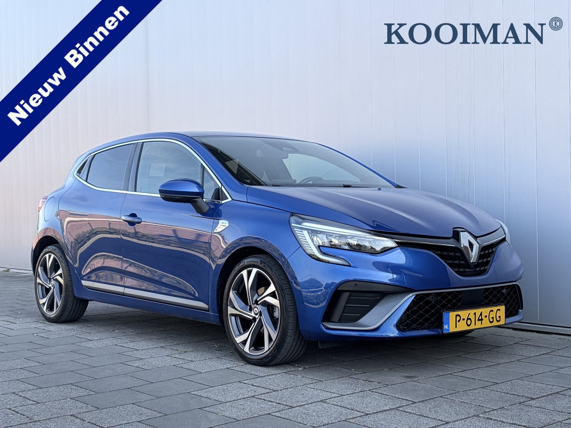 Renault Clio 1.0 TCe R.S. Line 90 Pk Navi / DAB / Apple Carp, 1071 kg, Gebruikt, Blauw, Leder en Stof