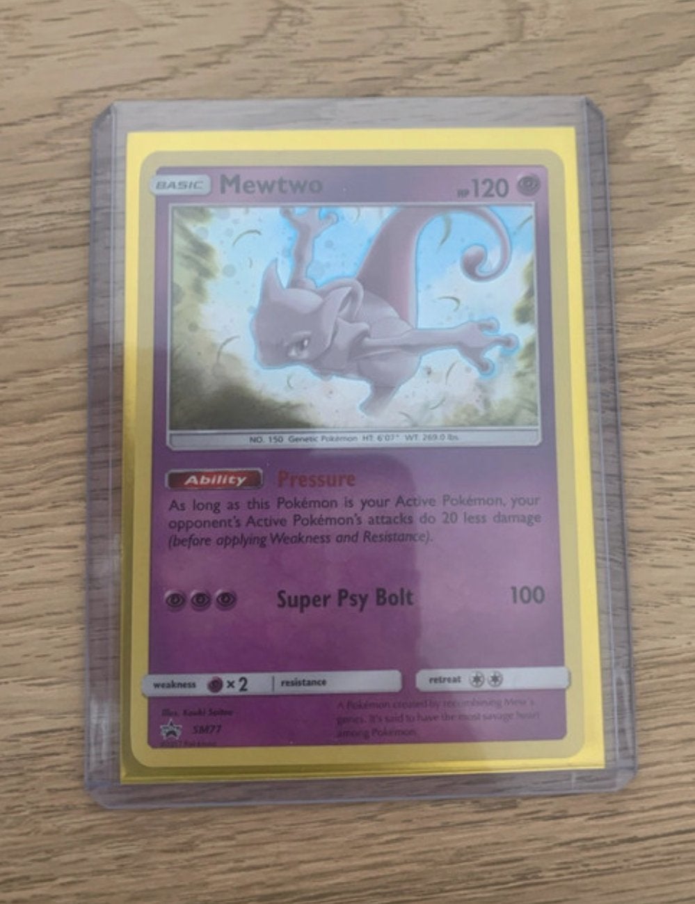 Mewtwo Pokémon Kaart SM77 - Zeldzaam en in Topconditie, Verzenden, Zo goed als nieuw, Losse kaart