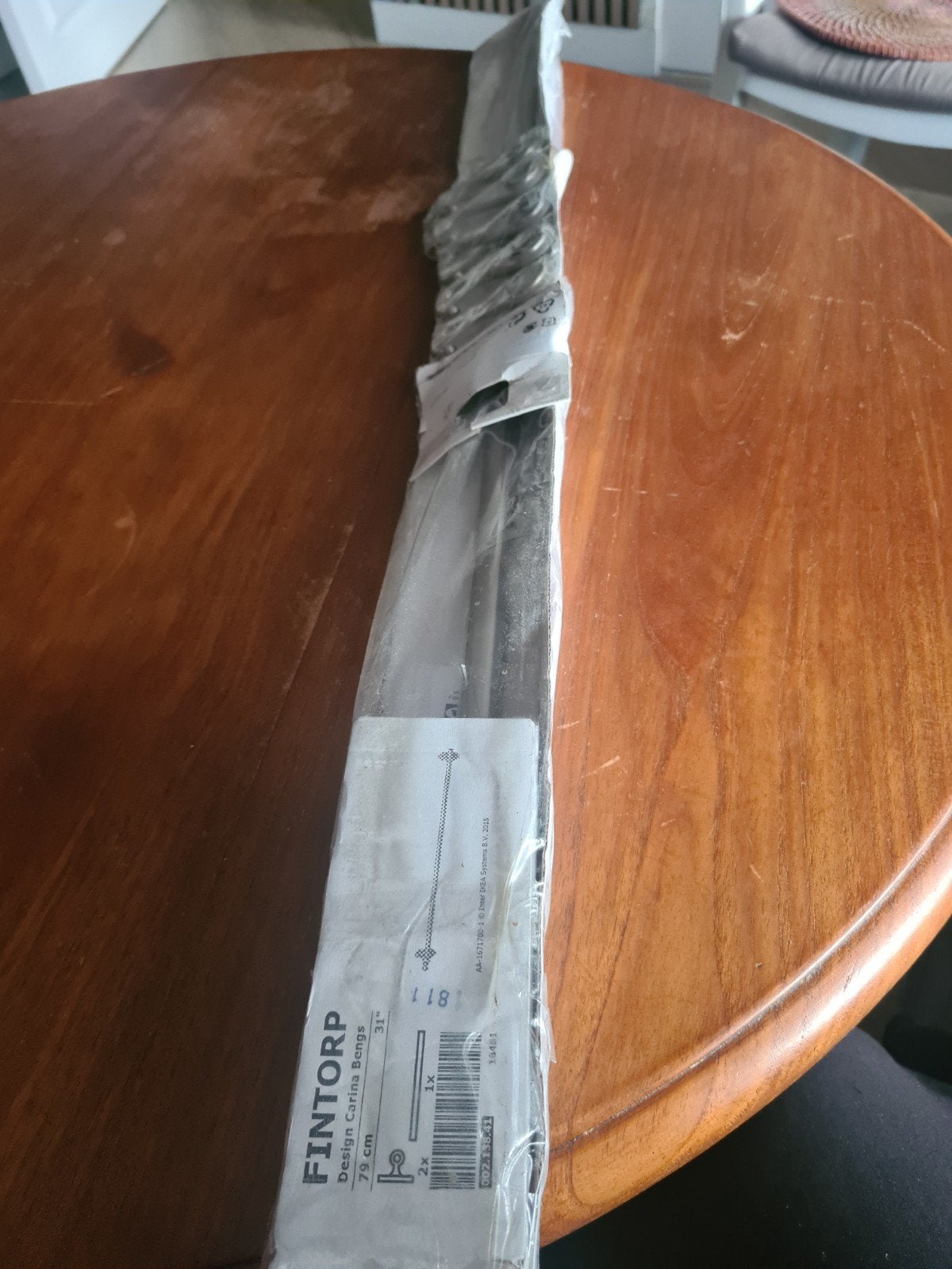 IKEA FINTORP Gordijnroede met haken - 79 cm, Met haken, Metaal, Nieuw, Ophalen of Verzenden