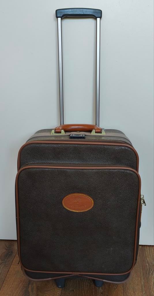 Vintage Mulberry Scotchgrain trolley koffer 52 x 26 x 33 cm, Gebruikt, Softcase, Bruin, Ophalen of Verzenden