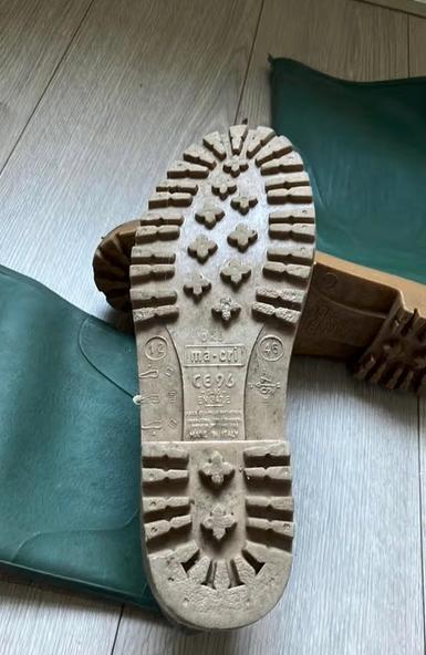 Hoge regenlaarzen maat46 ma cri, Ophalen of Verzenden, Bruin, Boots