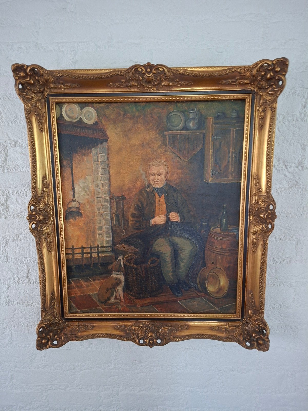Twee Klassieke Olieverfschilderijen in Barok Lijsten, Antiek en Kunst, Ophalen, Doek, Portret of Personen, Klassiek