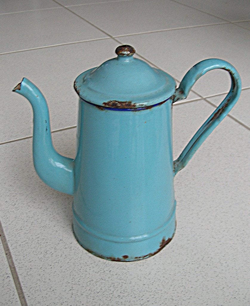 Koffiekan blauw, Ophalen of Verzenden