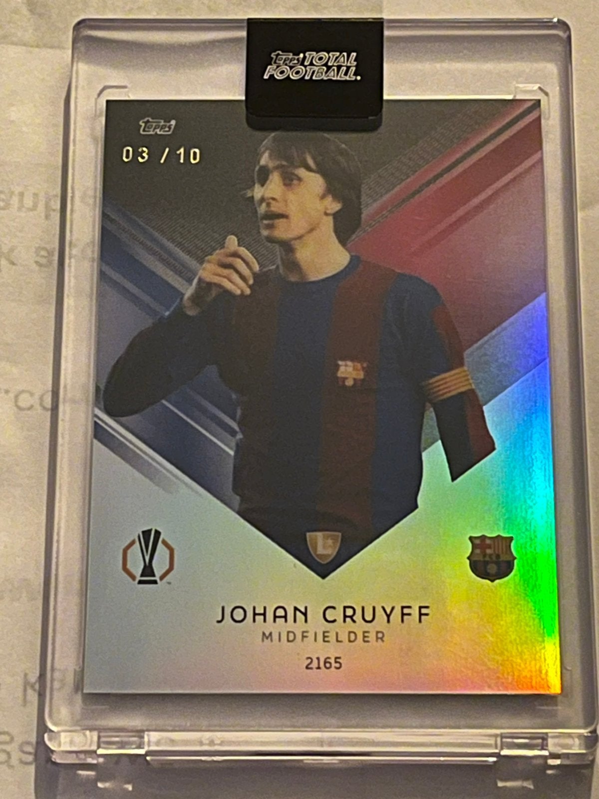 Johan Cruyff 03/10 – Barcelona - Topps Total Football, Ophalen of Verzenden, Nieuw, Buitenlandse clubs, Spelerskaart