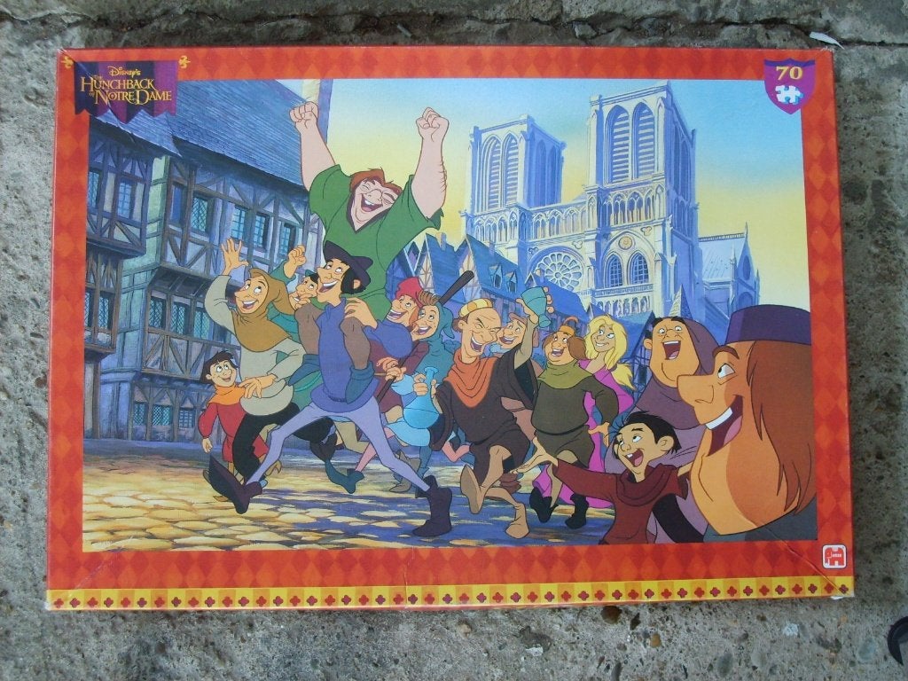 The Hunchback of Notredame puzzel 70 stukjes., Ophalen of Verzenden, Meer dan 50 stukjes, Gebruikt, 6 jaar of ouder