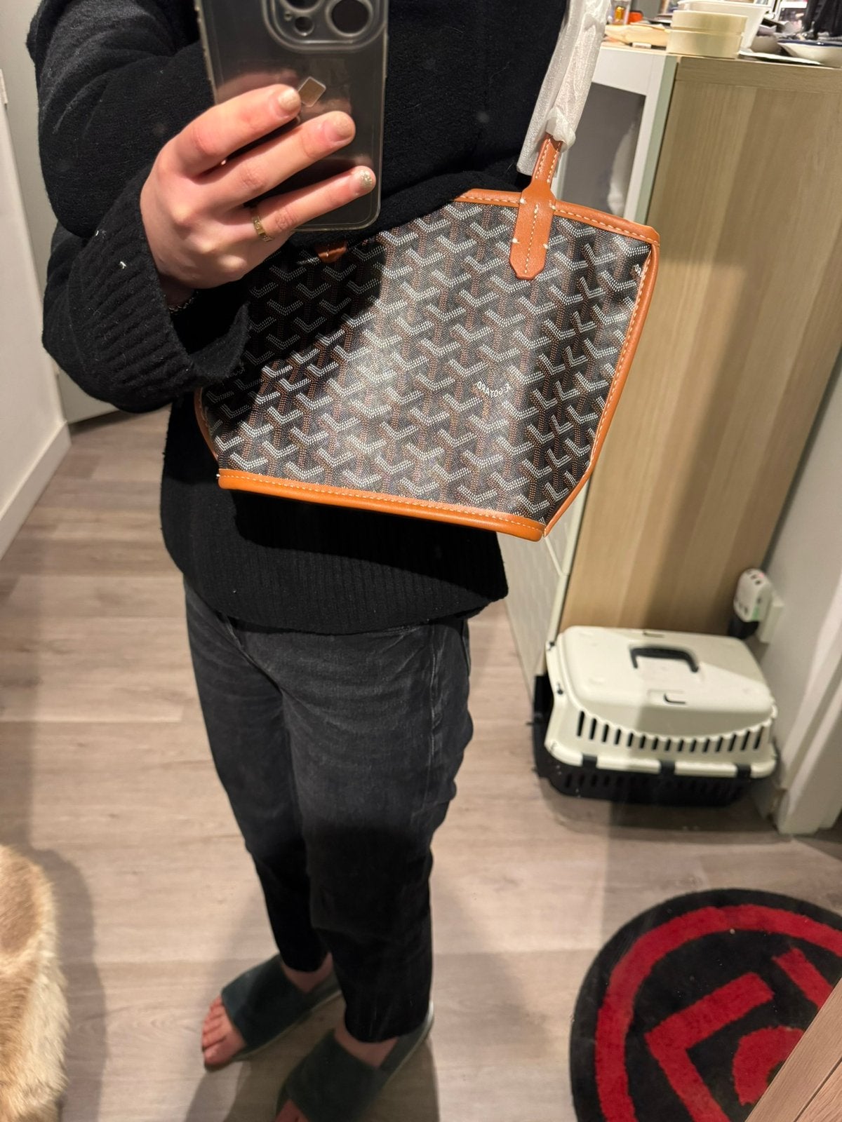 Goyard Bag Brown Mini Tote Bag, Ophalen of Verzenden, Nieuw, Bruin, Shopper