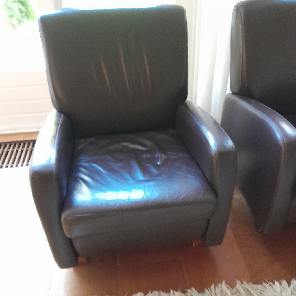 Fauteuil leer donkerbruin gratis, Ophalen, Gebruikt, 50 tot 75 cm, Leer