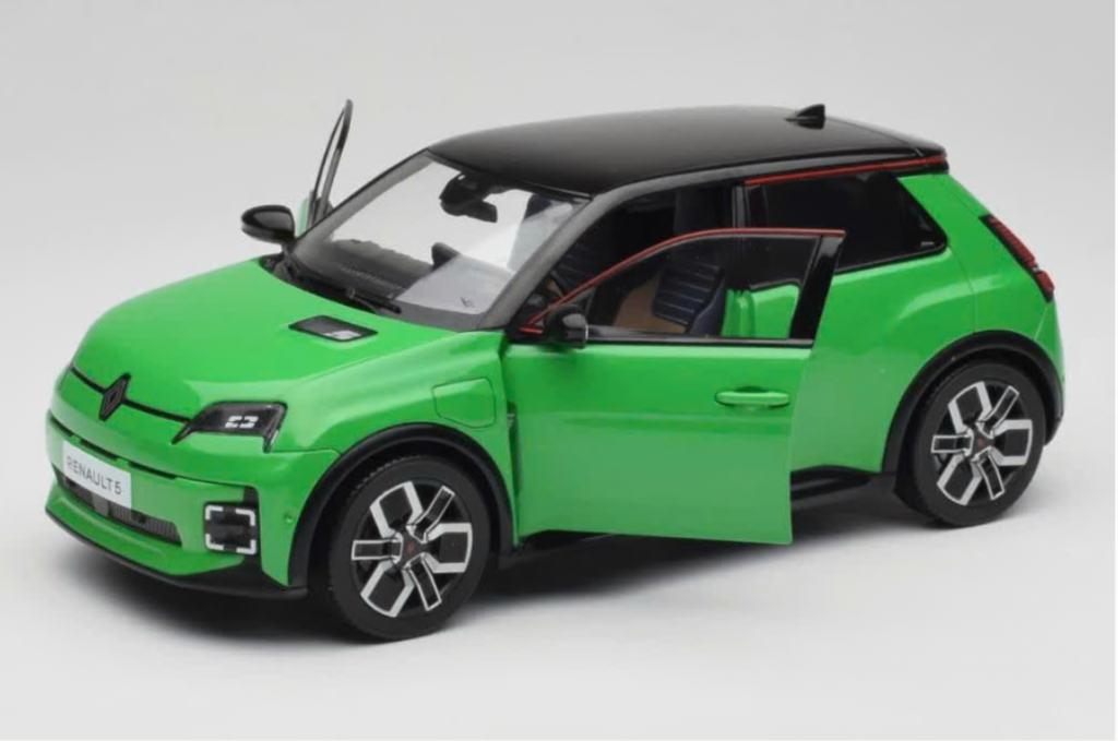 Renault 5 E-Tech 2024 Pop Groen/Zwart 1/18 NOREV Ref. 185502