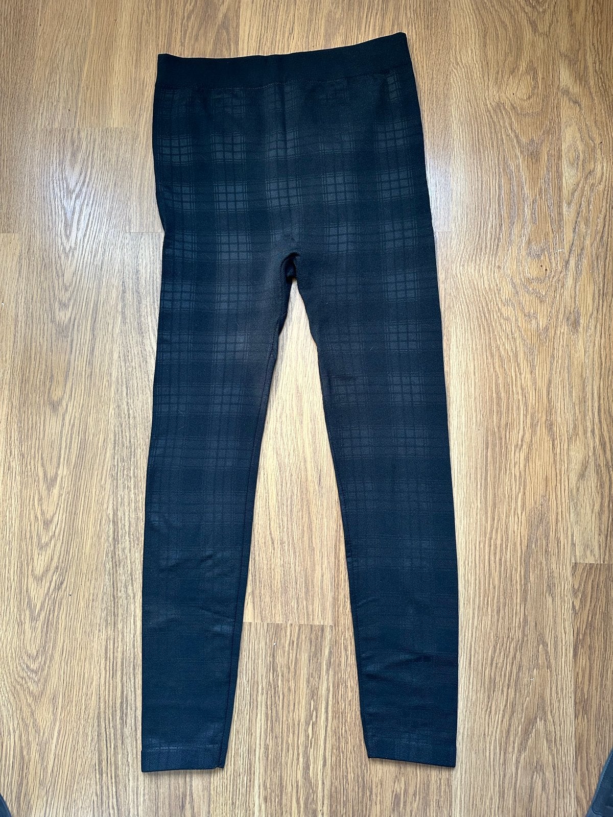 Zwarte legging met ruitpatroon - Maat XL, Zwart, Ophalen of Verzenden, Gedragen, Legging