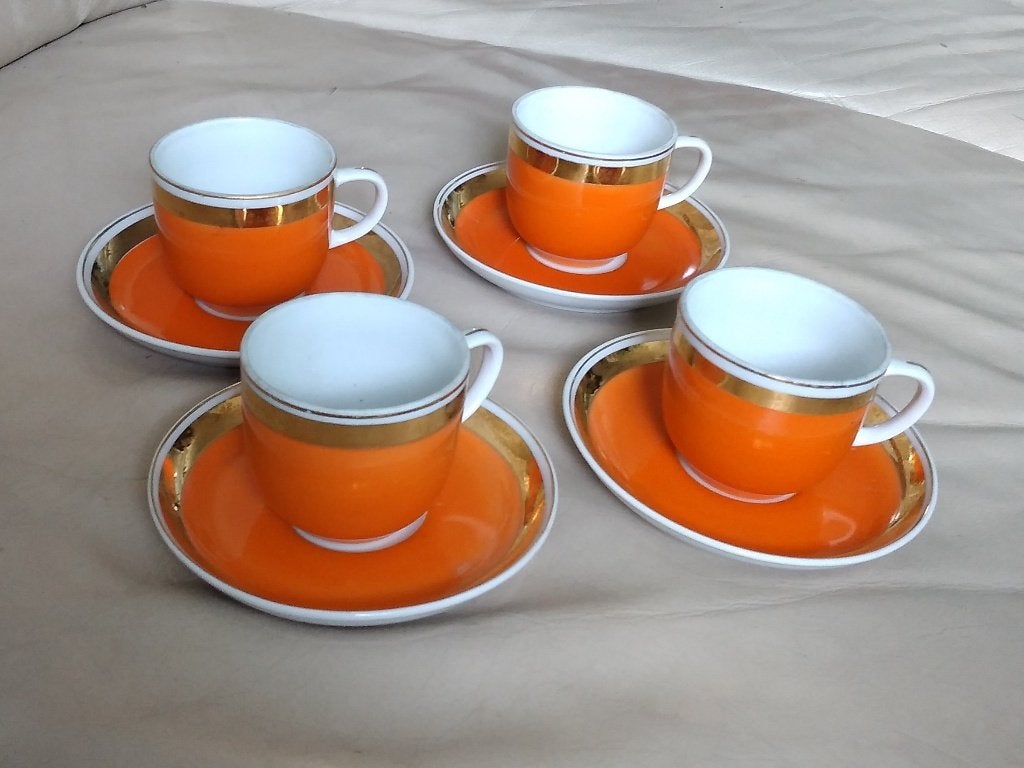 Set prachtige kopjes en schoteltjes Hollóháza Hongarije, Huis en Inrichting, Keuken | Servies, Ophalen of Verzenden, Porselein