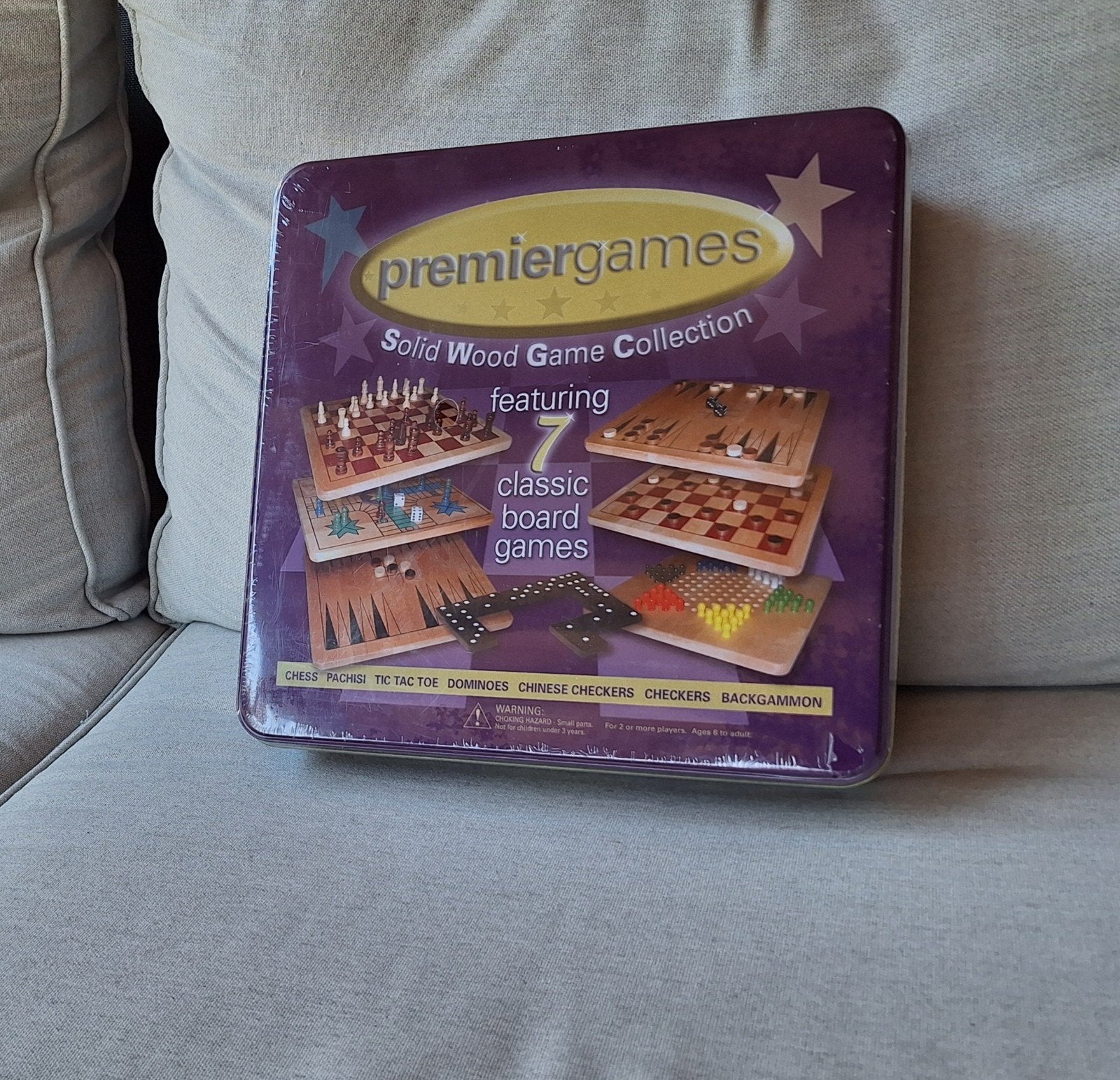 Premiergames Solid Wood Game Collection 7 klassieke spellen, Een of twee spelers, Ophalen of Verzenden, Nieuw, Premiergames