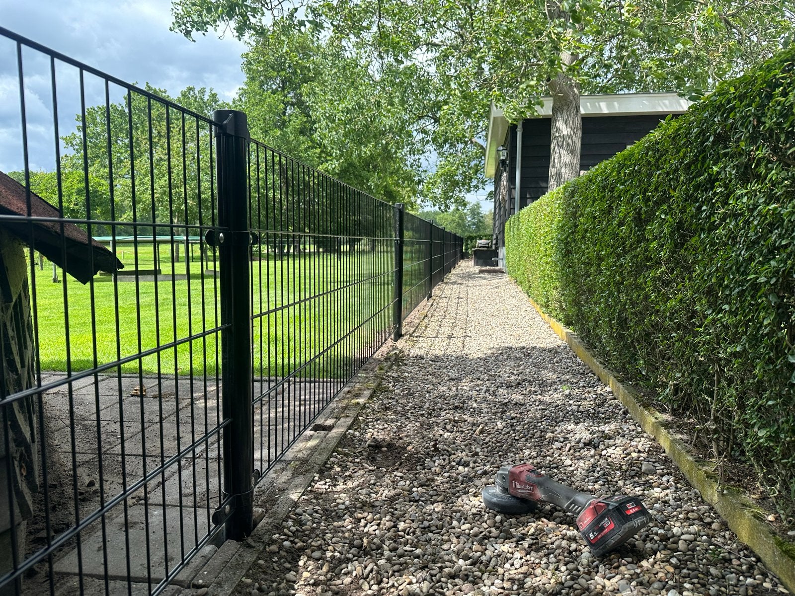 Dubbelstaafmat hekwerk/Gaashekwerk plaatsen, Tuin en Terras, Ophalen, Met poort, Gebruikt, Dubbelstaafmat hekwerk