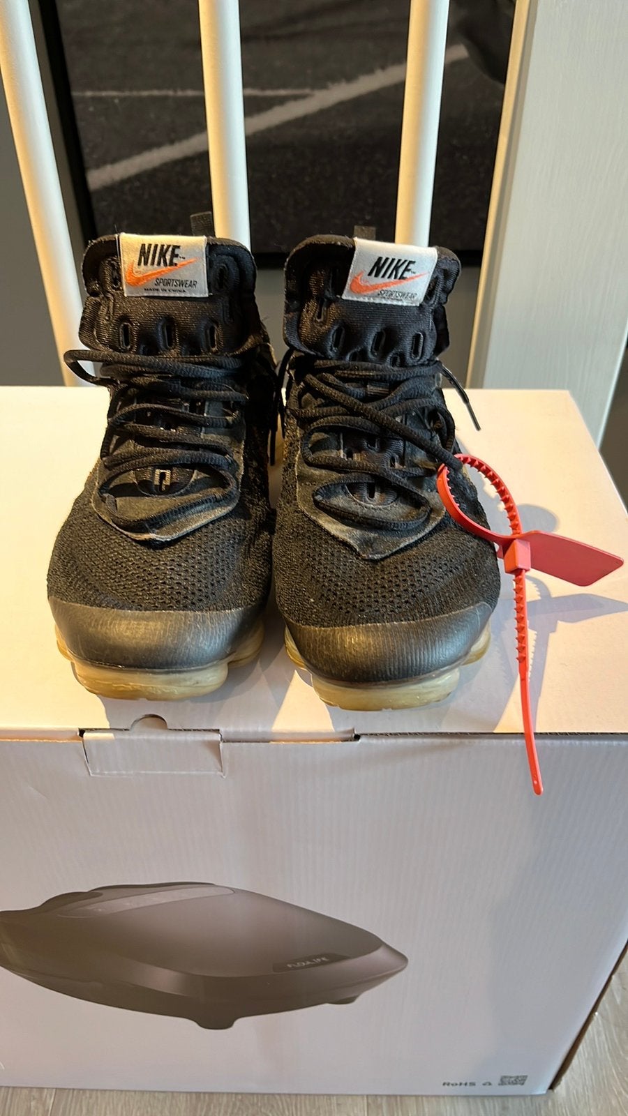 Nike x off white vapormax air mt 43/44 orgineel, Kleding | Heren, Schoenen, Zwart, Ophalen of Verzenden, Sneakers of Gympen, Zo goed als nieuw