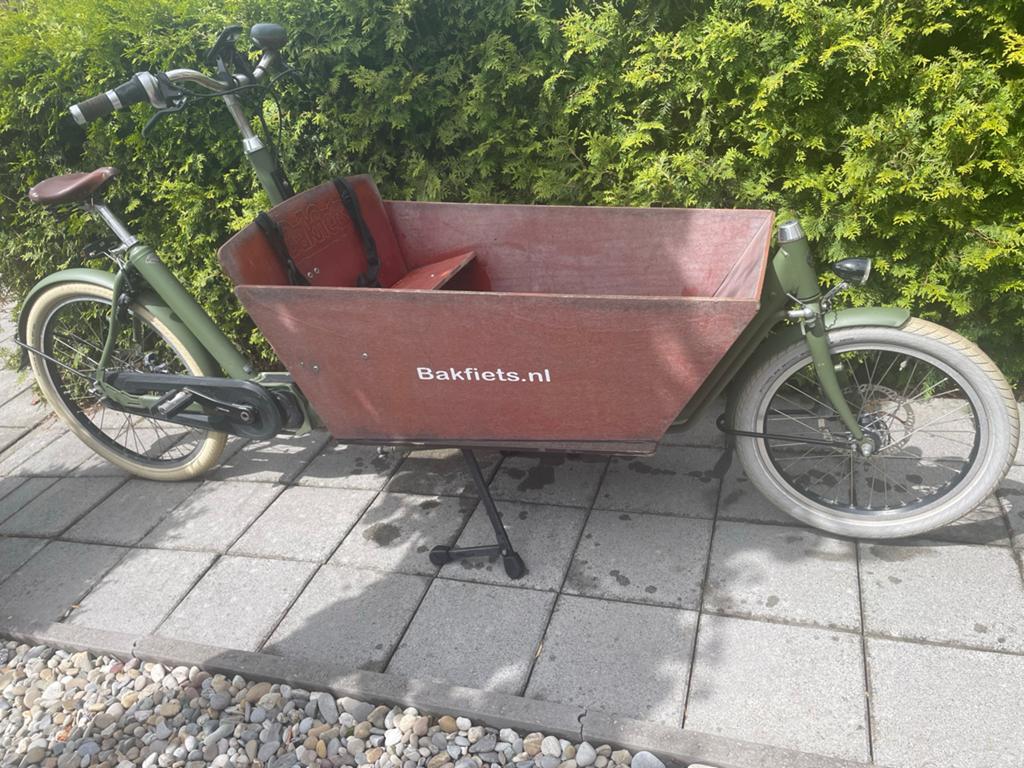 CargoBike Cruiser elektrische bakfiets - Legergroen, Fietsen en Brommers, Fietsen | Bakfietsen, Gebruikt, Elektrisch, 2 kinderen