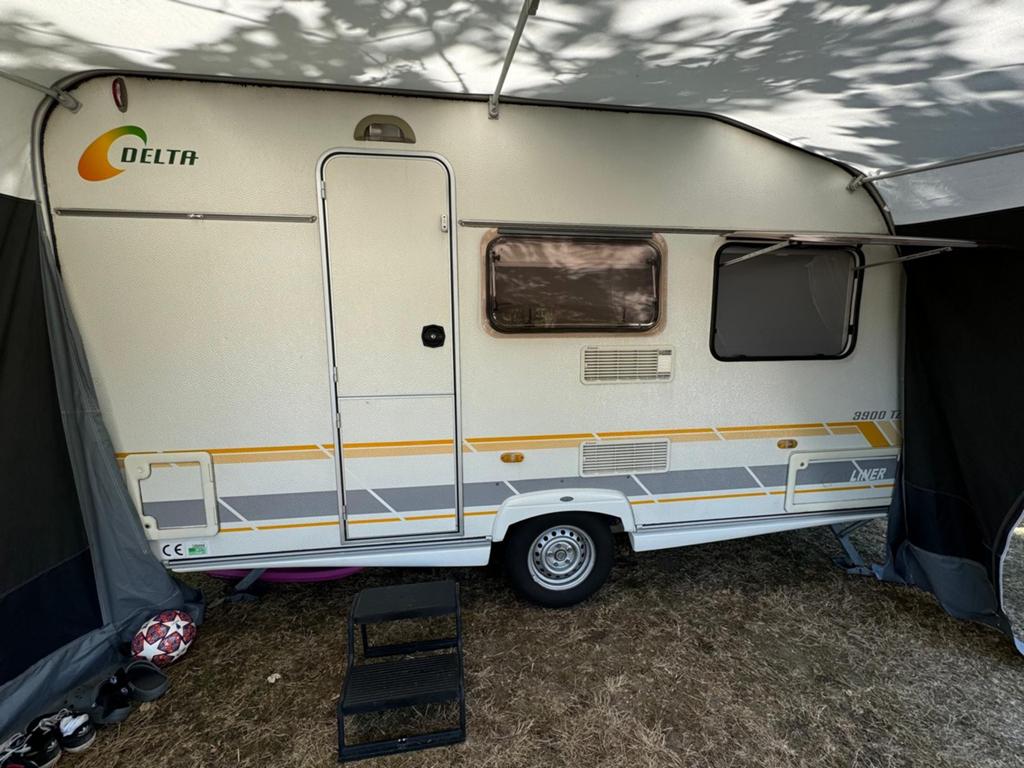 Delta Euroliner 3900 TZV, Caravans en Kamperen, Caravans, Treinzit, Particulier, 4 tot 5 meter, Delta