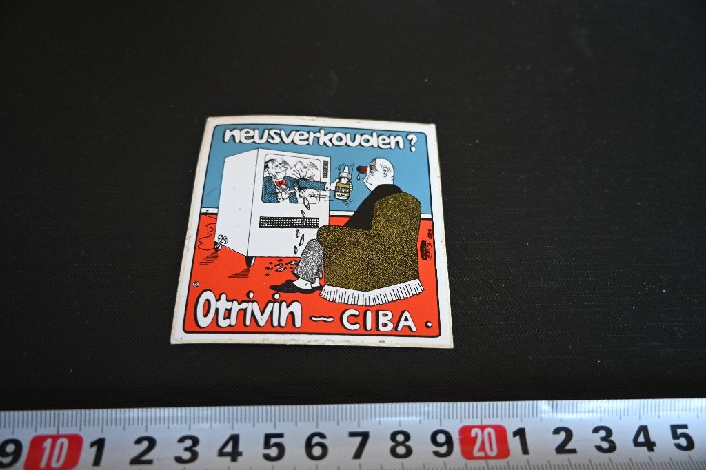 sticker Neusverkouden ? Otrivin - Ciba, Ophalen of Verzenden, Zo goed als nieuw