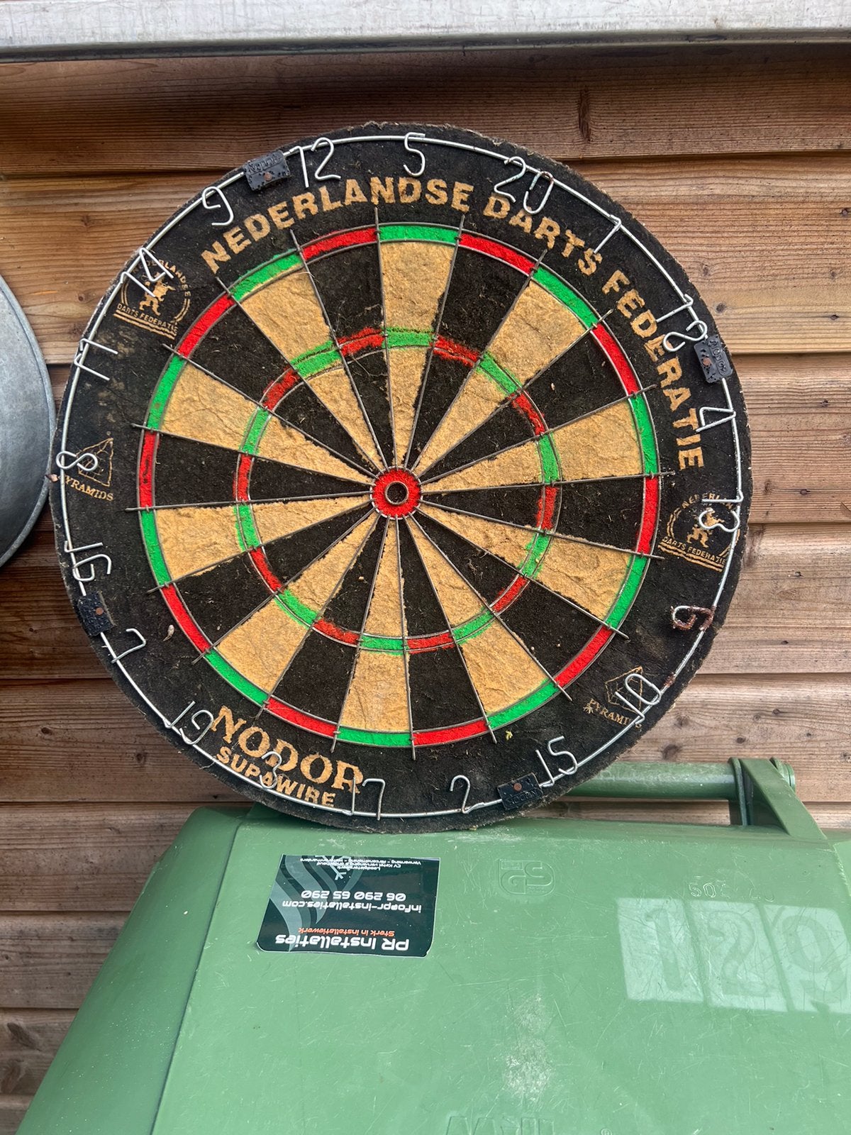 Dartbord, Ophalen, Gebruikt