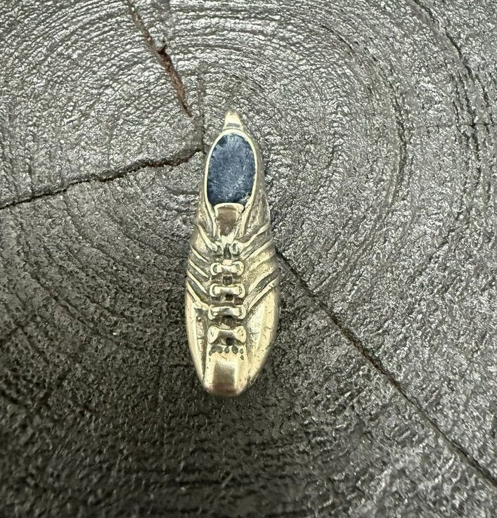 Zilveren Miniatuur Voetbalschoen / Speldenkussen 800, Antiek en Kunst, Antiek | Goud en Zilver, Verzenden, Zilver