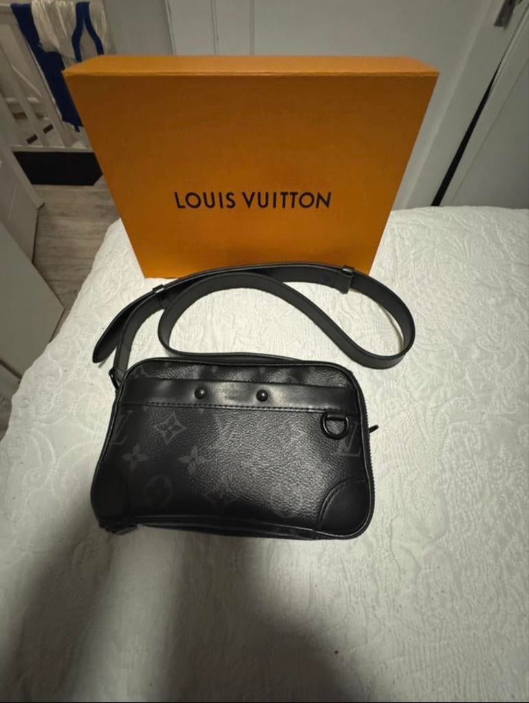 Louis Vuitton Outdoor Messenger Tas Zwart Monogram, Overige merken, Zwart, Ophalen of Verzenden, Zo goed als nieuw