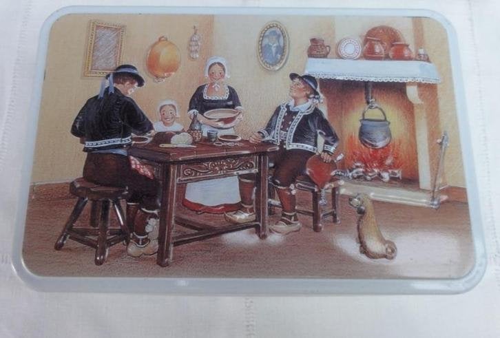 Frans Massilly blik Bretonse familie , potten & aardewerk, Ophalen of Verzenden, Gebruikt, Overige, Overige merken