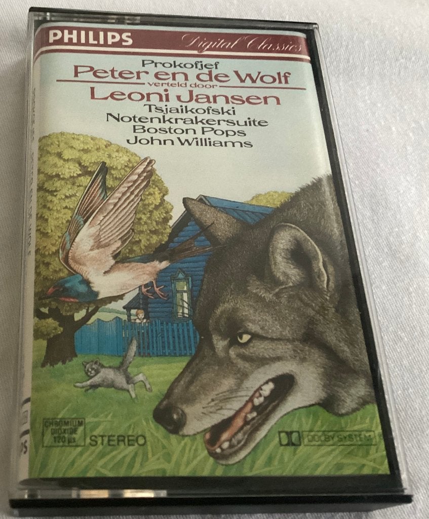 Prokofjef – Peter En De Wolf Verteld Door Leoni Jansen MC, Cd's en Dvd's, Gebruikt, Klassiek, 1 bandje, Ophalen of Verzenden