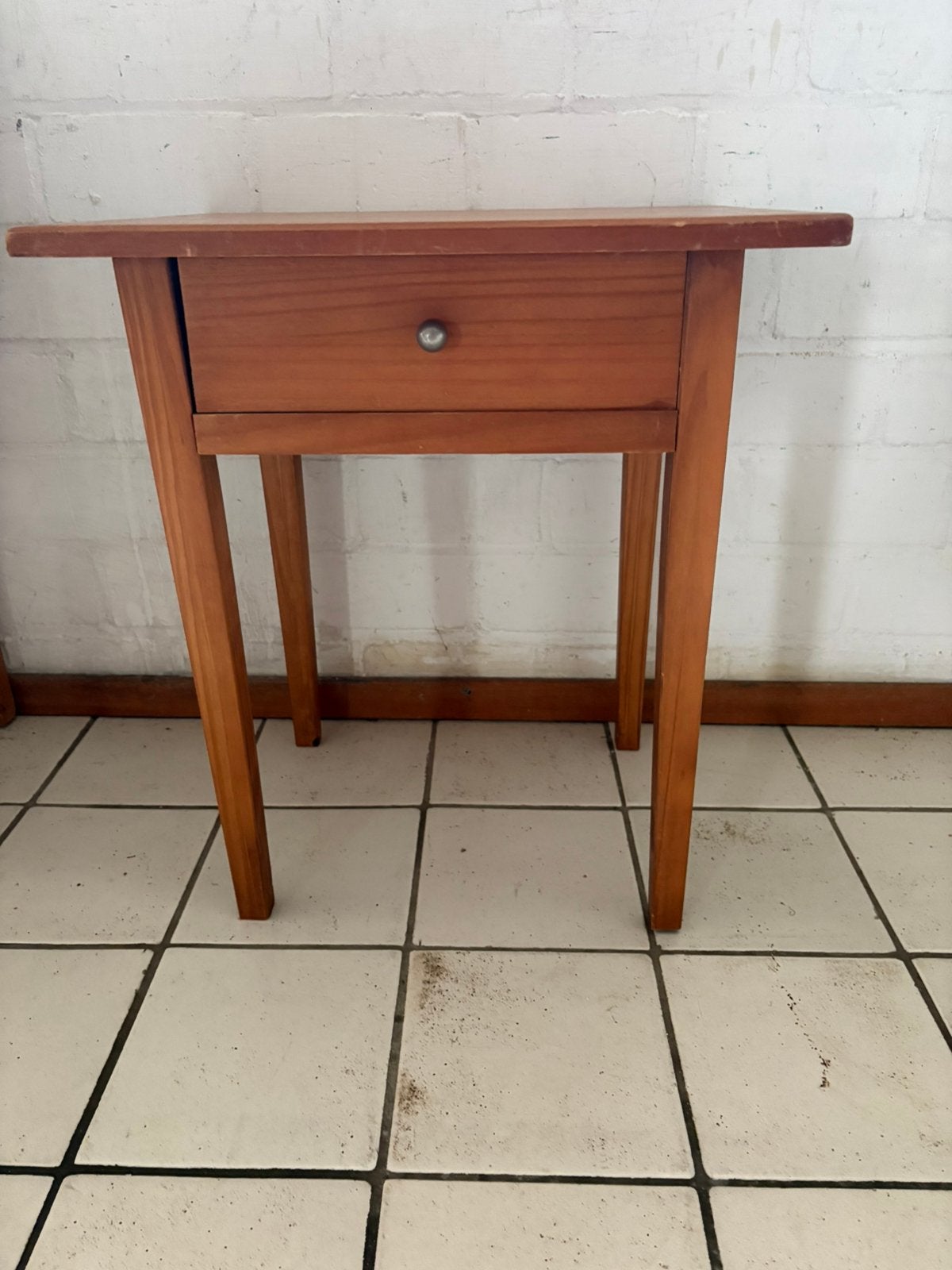 Grenen tafeltje/nachtkastje met lade, Huis en Inrichting, Ophalen, Gebruikt, 50 tot 100 cm, Grenenhout