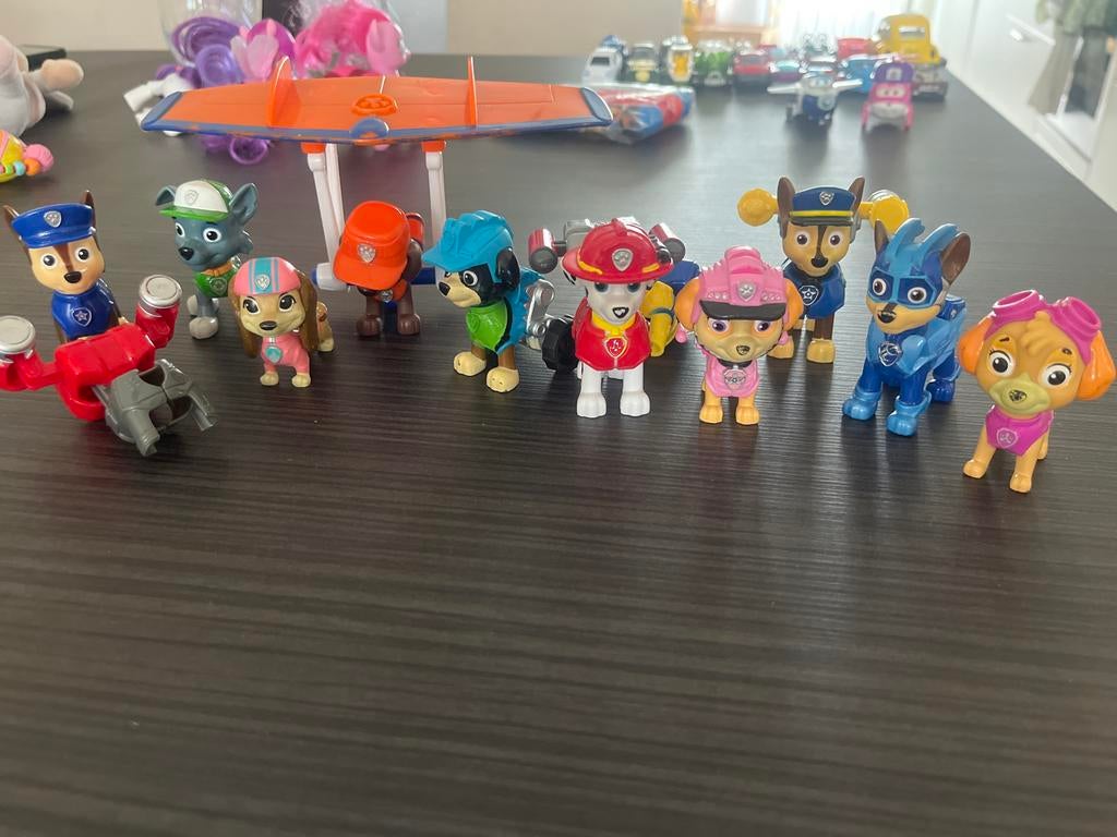 Paw Patrol Figuren Set met Vliegtuig, Ophalen of Verzenden, Gebruikt, Jongen of Meisje