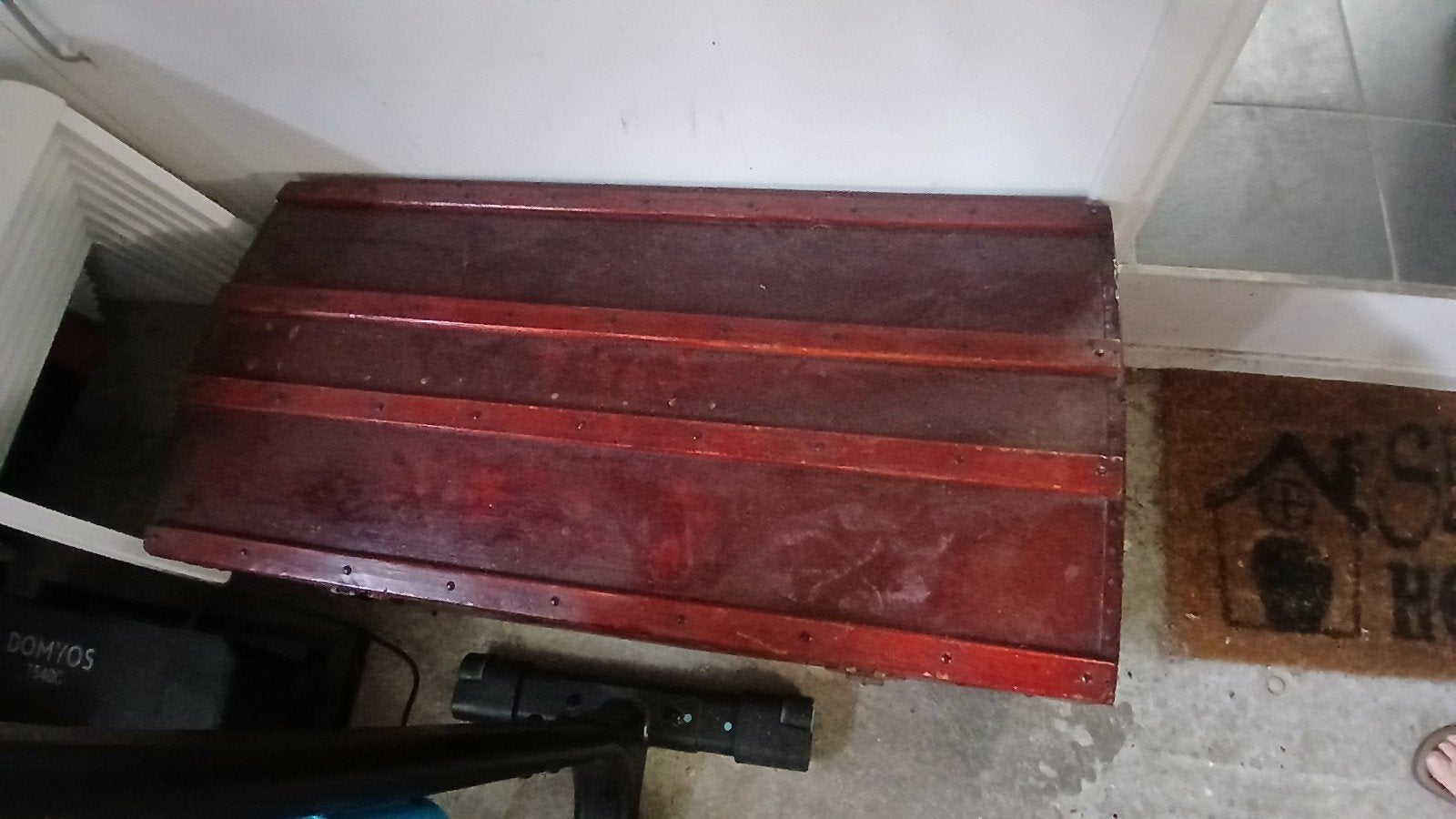 Vintage houten kist - Opbergkist, Huis en Inrichting, Woonaccessoires | Kisten, Ophalen of Verzenden