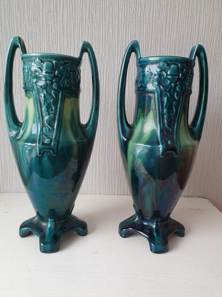 Art Nouveau vazen Gustave De Bruyn (38cm)–Fives-Lille ca1900, Antiek en Kunst, Ophalen of Verzenden