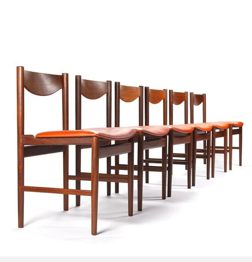 6 vintage G-plan teakhouten stoelen (Kofod Larsen), Ophalen