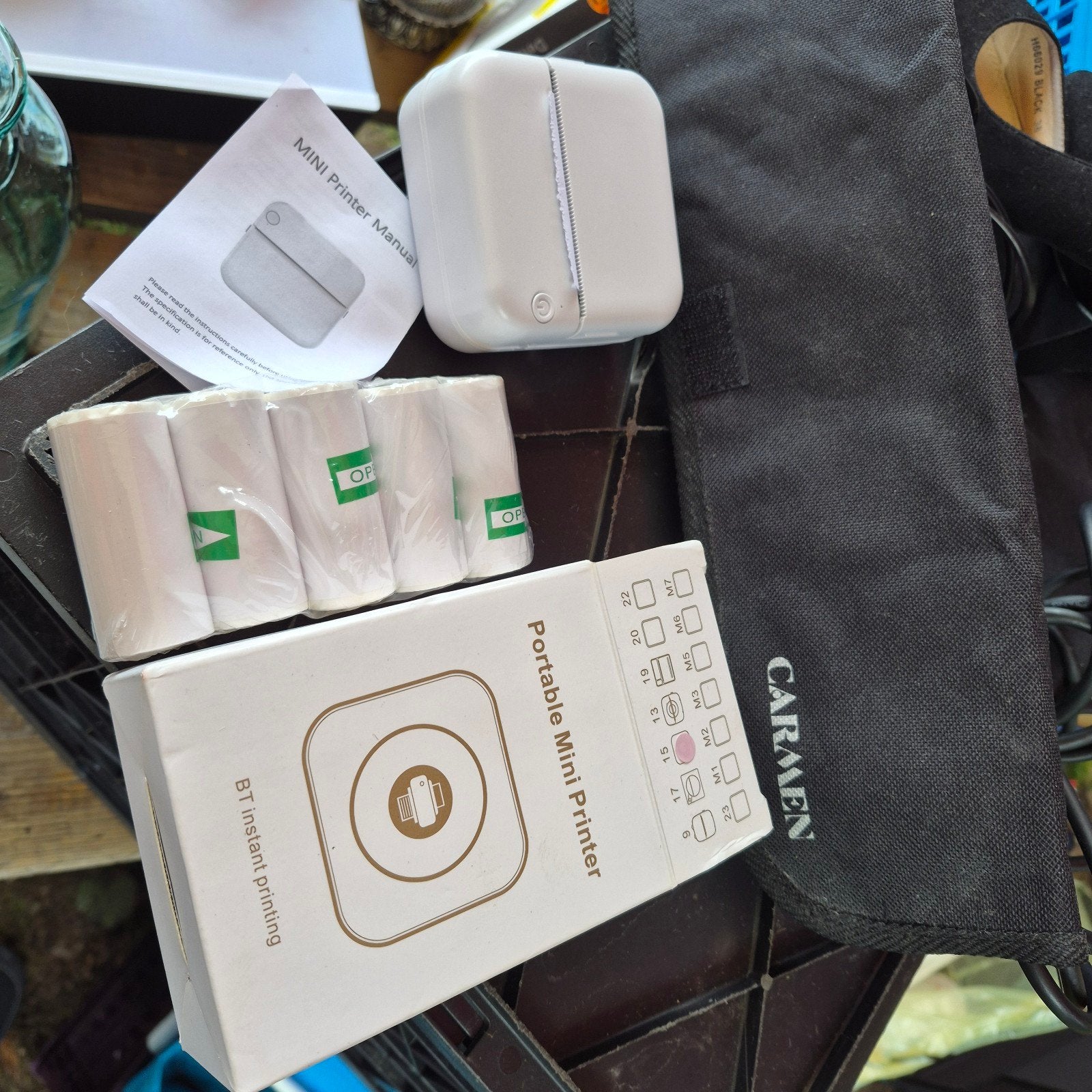 Draagbare Mini Printer met 5 Nieuwe Rollen, Computers en Software, Printers, Zwart-en-wit printen, Printer, Ophalen of Verzenden
