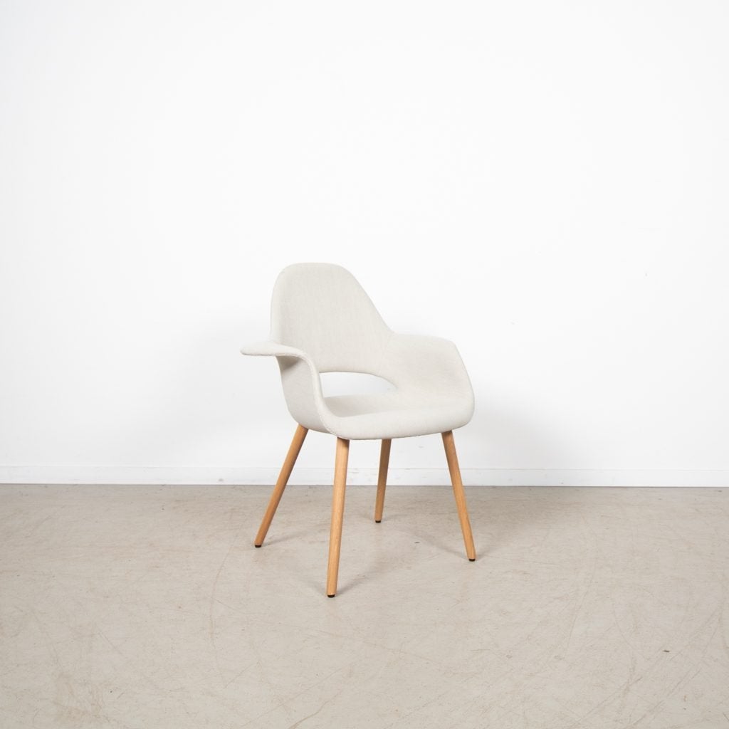 Vitra Organic Conference Stoel Wit Stof - Hout, Niet ingevuld, Nieuw, Niet ingevuld, Niet ingevuld