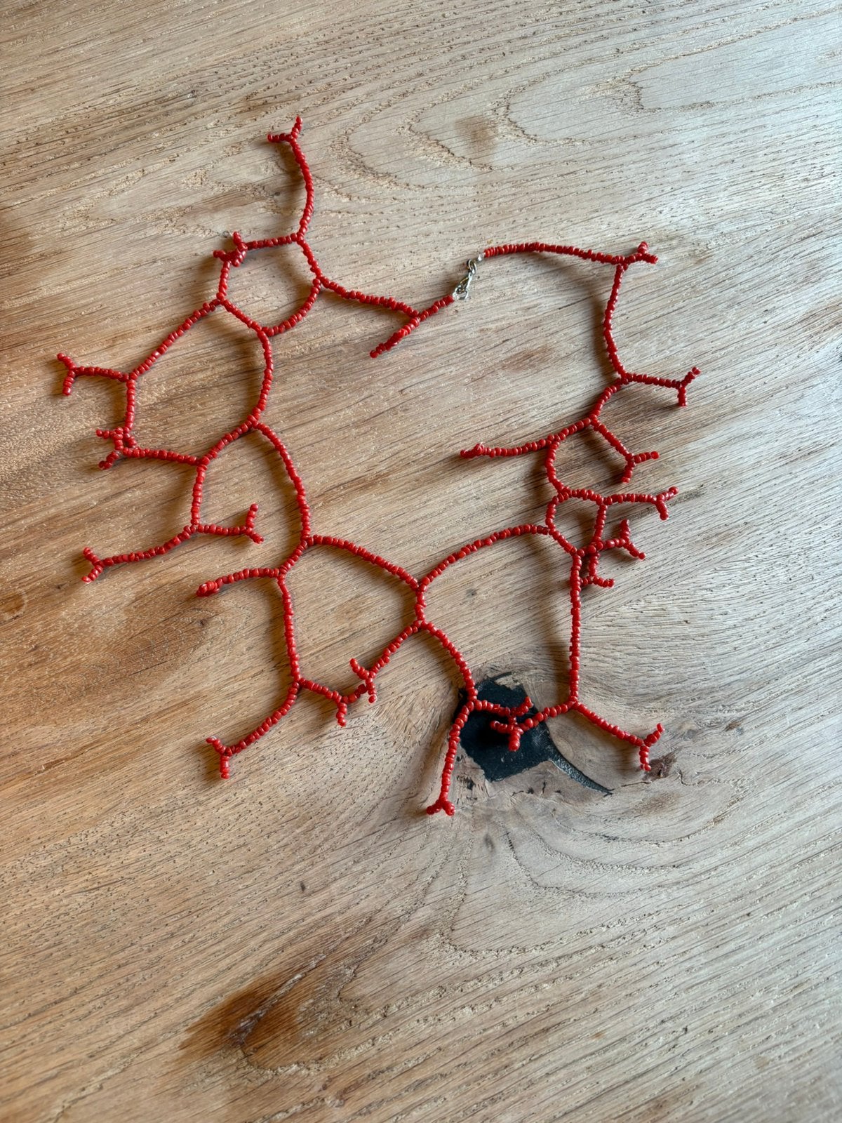 Rode ketting koraal, Ophalen of Verzenden, Zo goed als nieuw, Rood, Steen of Mineraal