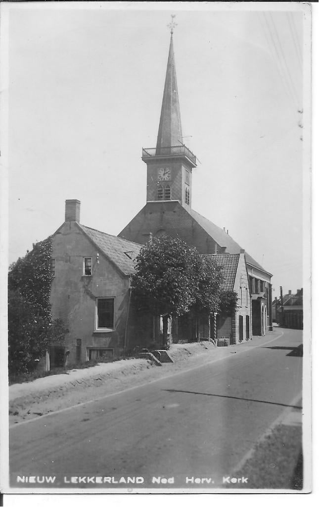 Nieuw Lekkerland Ned Herv. Kerk., Ophalen of Verzenden, 1940 tot 1960, Ongelopen, Zuid-Holland