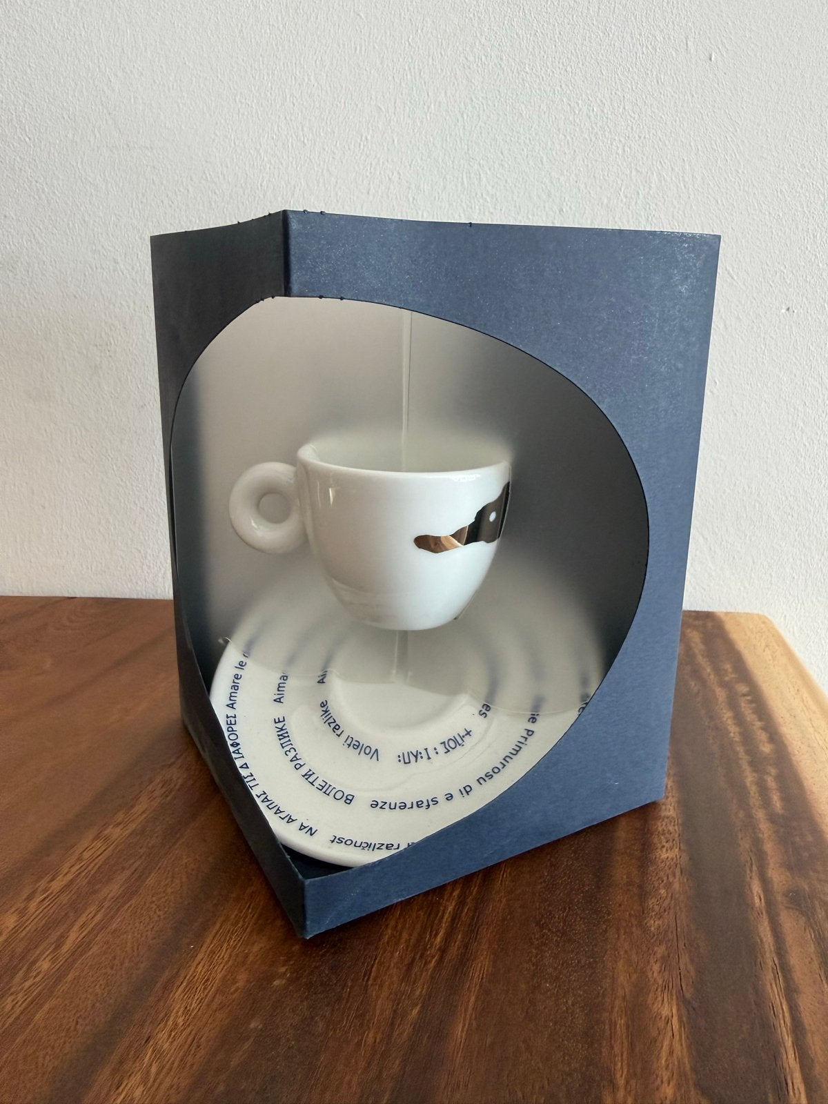 Illy Collectors item set kop & schotel - Pistoletto 2004 (2x, Ophalen of Verzenden