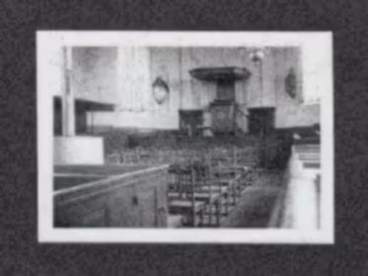 Foto Ter Aar Interieur Kerk Spreekstoel Jaren 50., Foto, Ophalen of Verzenden, Zo goed als nieuw, 1940 tot 1960