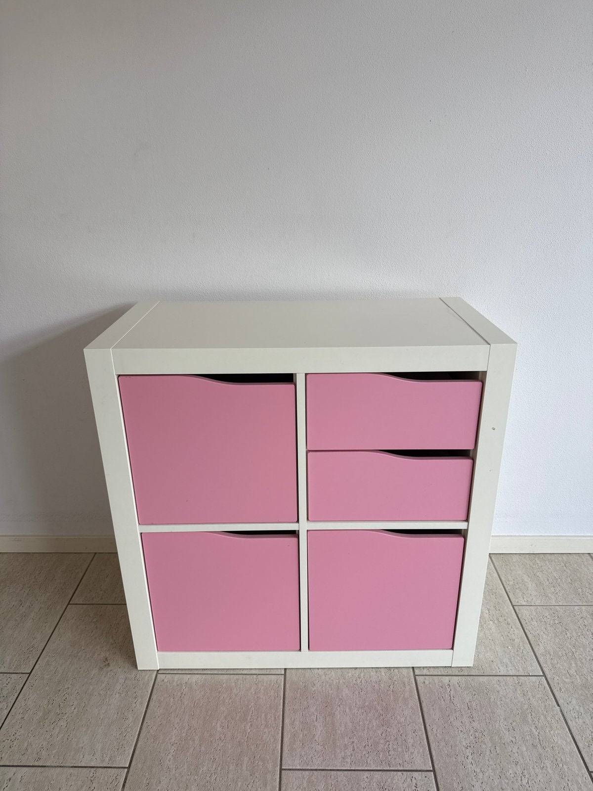 IKEA KALLAX kast met 4 roze lades, Ophalen, Gebruikt, 50 tot 100 cm, 3 of 4 laden
