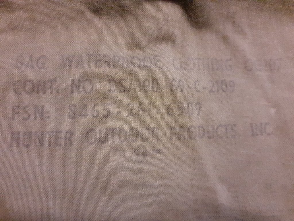 Bag waterproof clothing OG107 Vietnam, Ophalen of Verzenden, Landmacht, Amerika, Kleding of Schoenen