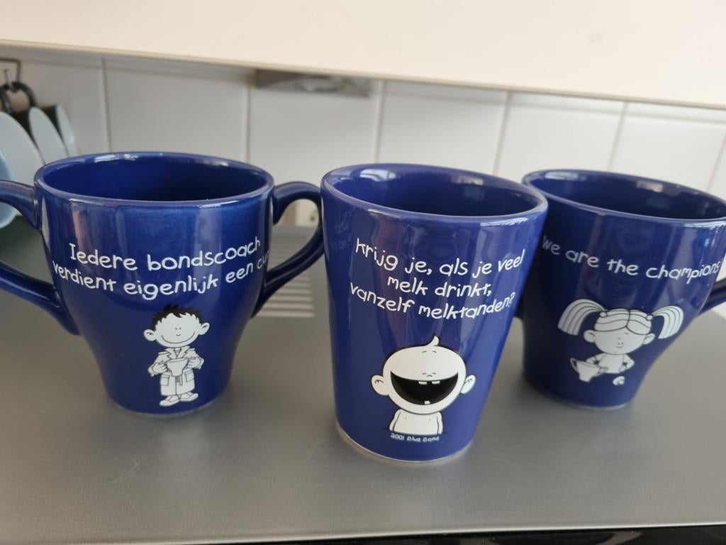 Blue band mokken, Huis en Inrichting, Keuken | Servies, Ophalen, Nieuw, Overige stijlen, Kop(pen) en/of Schotel(s)