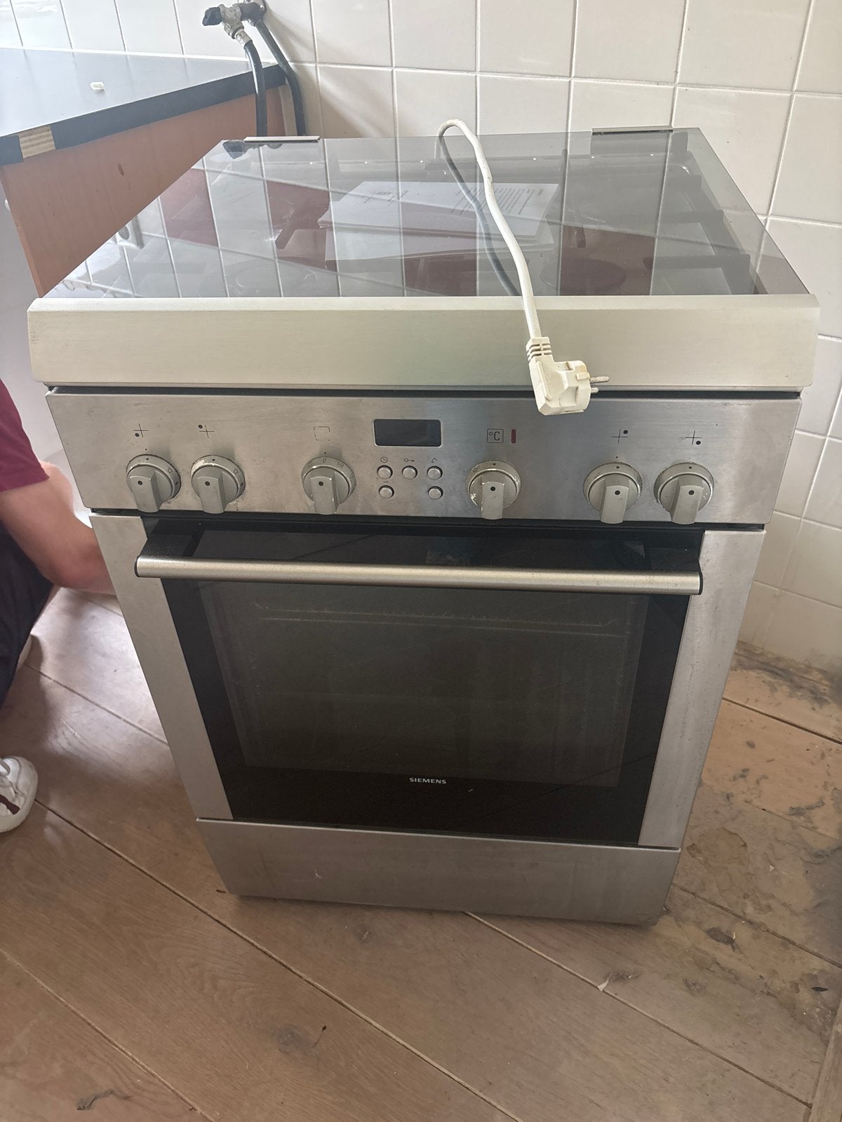 Siemens Vrijstaand Gasfornuis met Oven, Ophalen, Gebruikt, 60 cm of meer, Grill