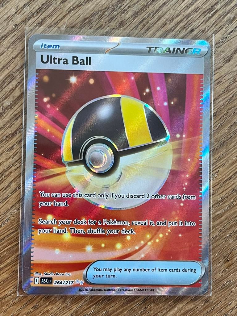 Ultra Ball 264/217 Ascended Heroes Pokémon Kaart, Ophalen of Verzenden, Zo goed als nieuw, Losse kaart