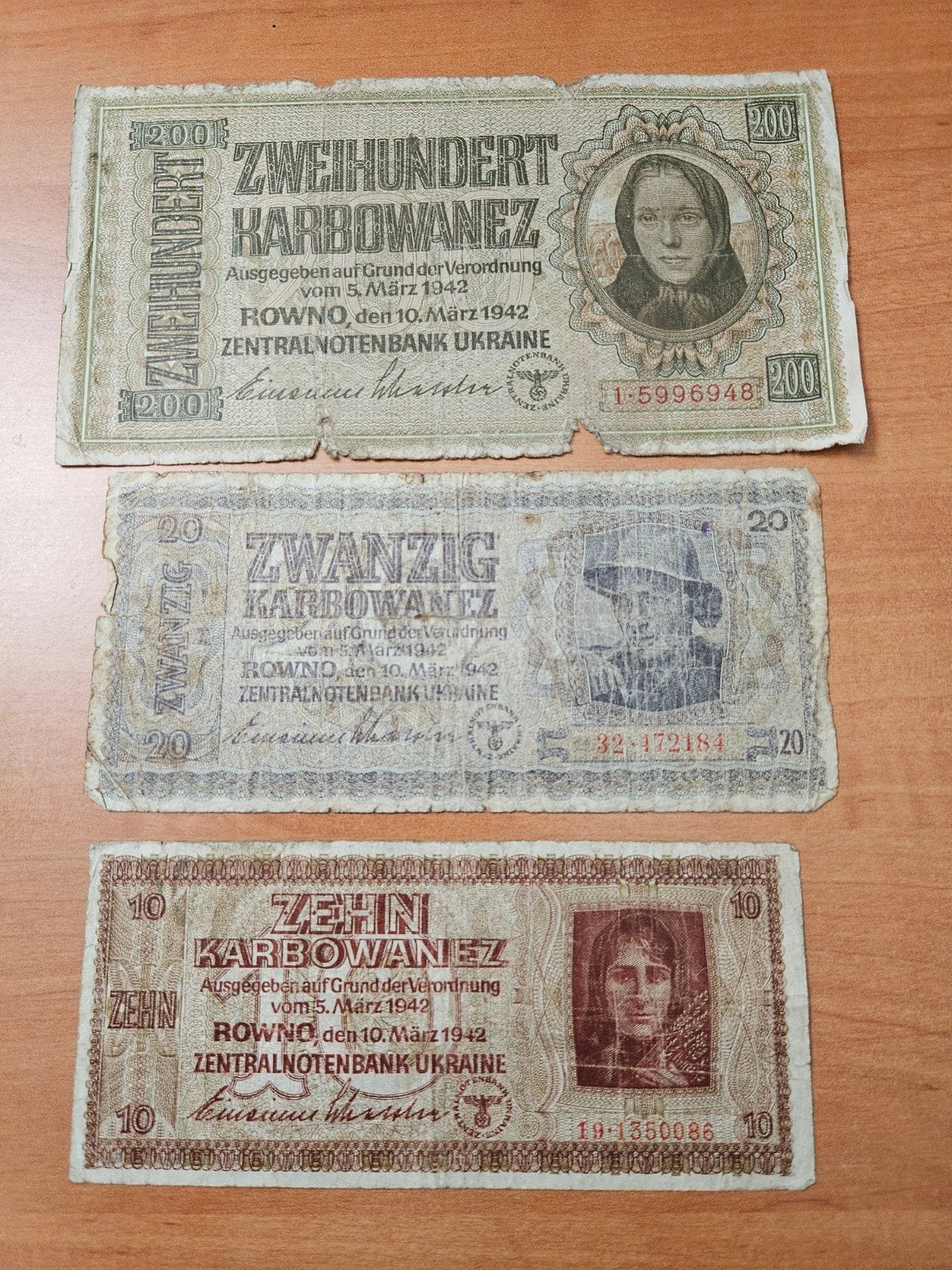 230 Karbowanez Ukraine 1943 jaar set, Postzegels en Munten, Ophalen of Verzenden, Duitsland, Setje
