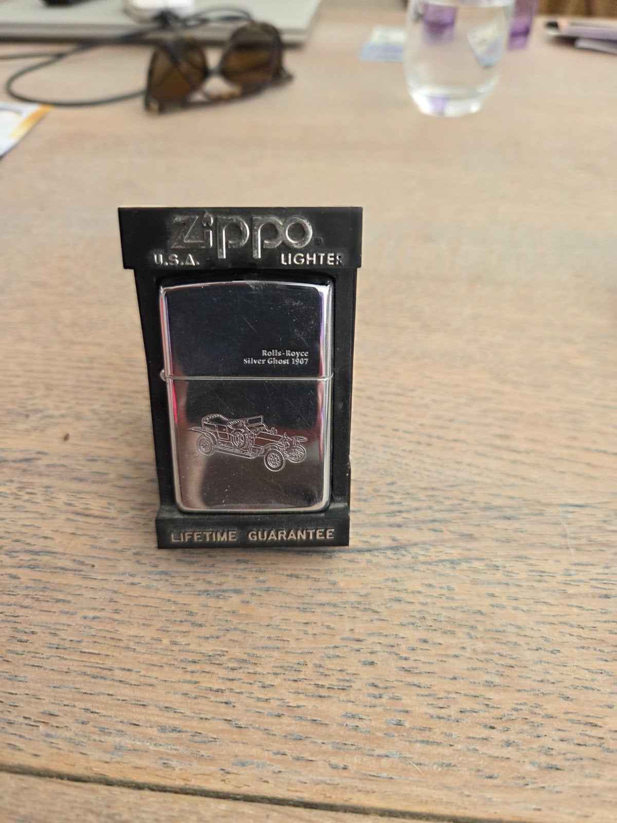 Zippo aansteker Rolls-Royce Silver Ghost 1907, Verzamelen, Rookartikelen, Aanstekers en Luciferdoosjes, Ophalen of Verzenden, Gebruikt