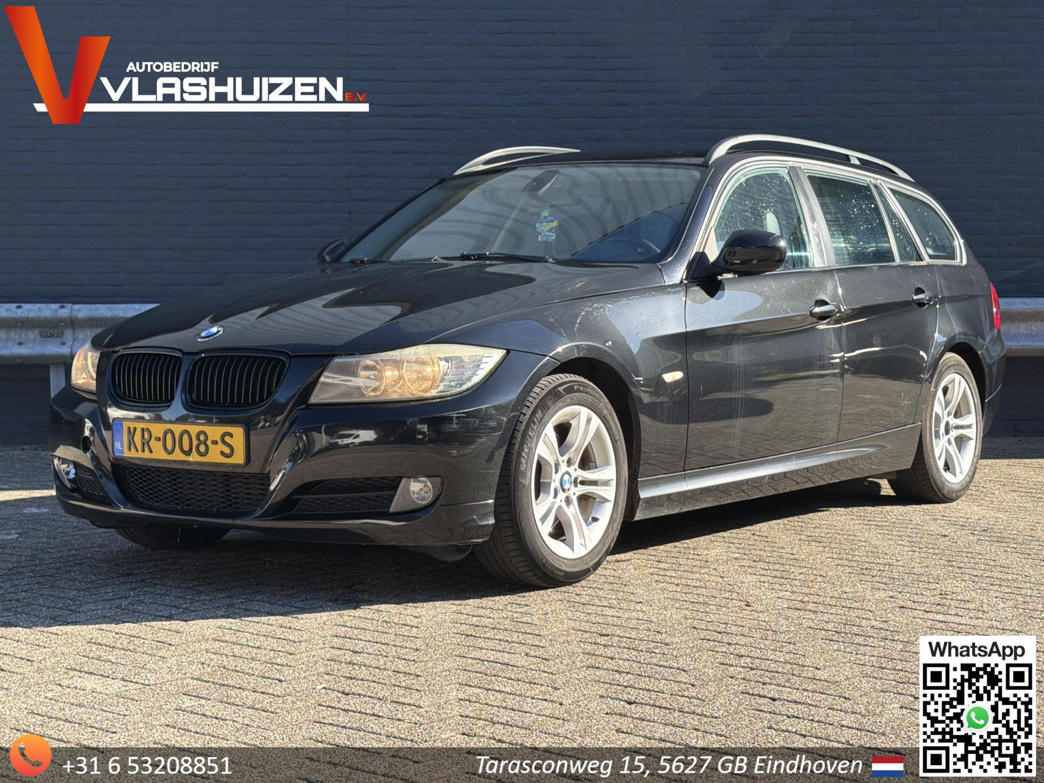 BMW 3-serie Touring 320d Efficient Dynamics Edition Luxury L, Auto's, Achterwielaandrijving, Zwart, 4 cilinders, Leder