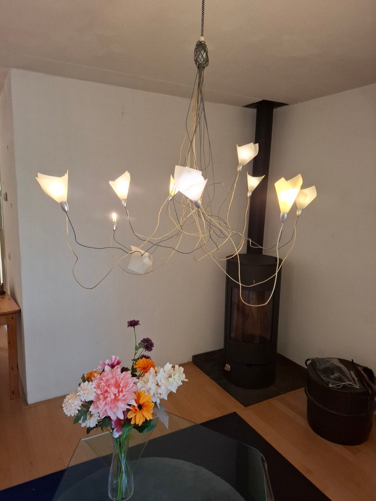 Moderne design plafondlamp, Ophalen, Gebruikt, Kunststof, Modern design