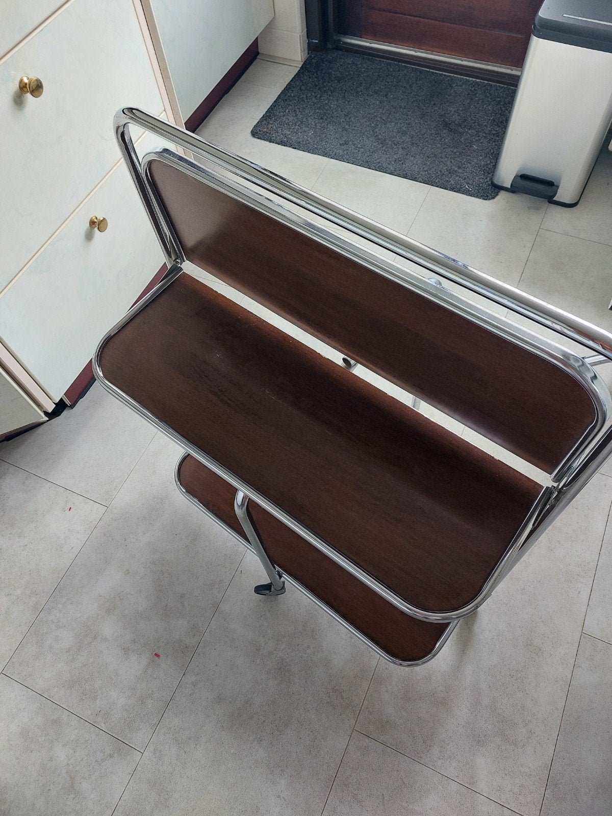 Vintage serveerwagen - inklapbaar, Ophalen