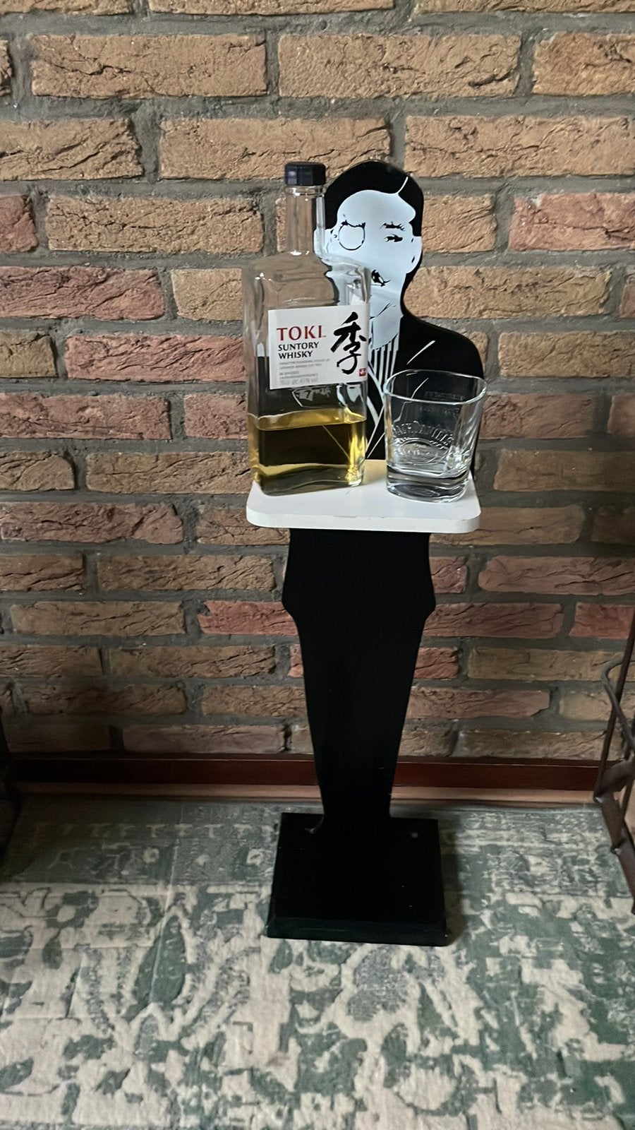 Vintage butler bijzettafel/plantentafel van hout, Ophalen of Verzenden, Gebruikt