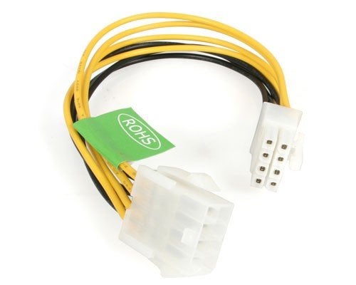 EPS 8 Pin voeding verlengkabel Startech EPS8EXT 20cm (Nieuw), Computers en Software, Pc- en Netwerkkabels, Ophalen, Nieuw
