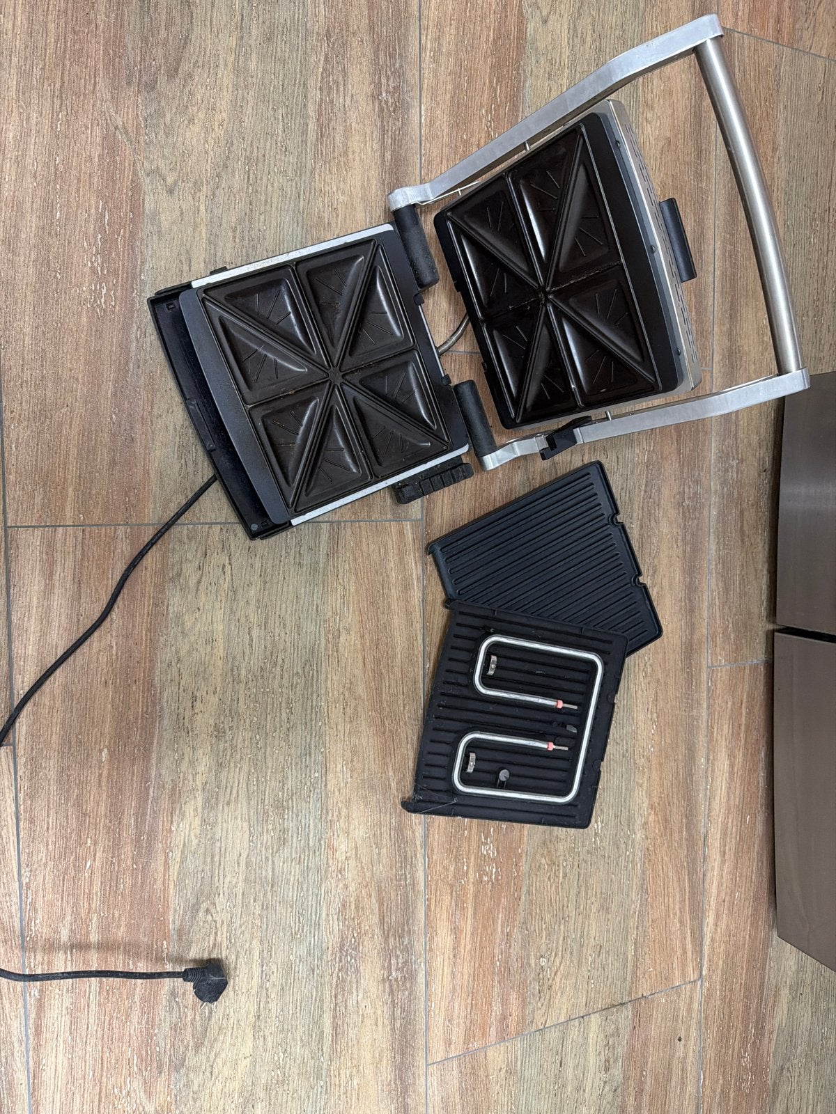Solis Grill & Sandwichmaker met verwisselbare platen, Ophalen of Verzenden, Uitneembare platen, Gebruikt