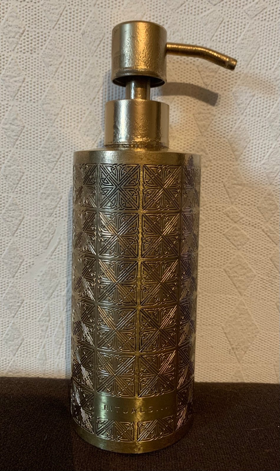 Rituals Emune soap dispenser Antique brass, Ophalen of Verzenden, Gebruikt, Goud, Zeepdispenser/zeepbakje